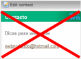 Como tirar o contato oun tìtulo da página.